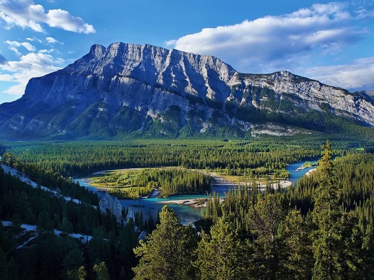 Banff National Park in Kanada, Mount Rundle, Bow River