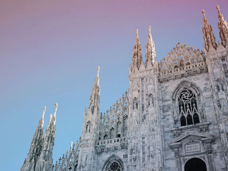 Nahaufnahme des Mailänder Doms  Mailänder Dom, Nahaufnahme