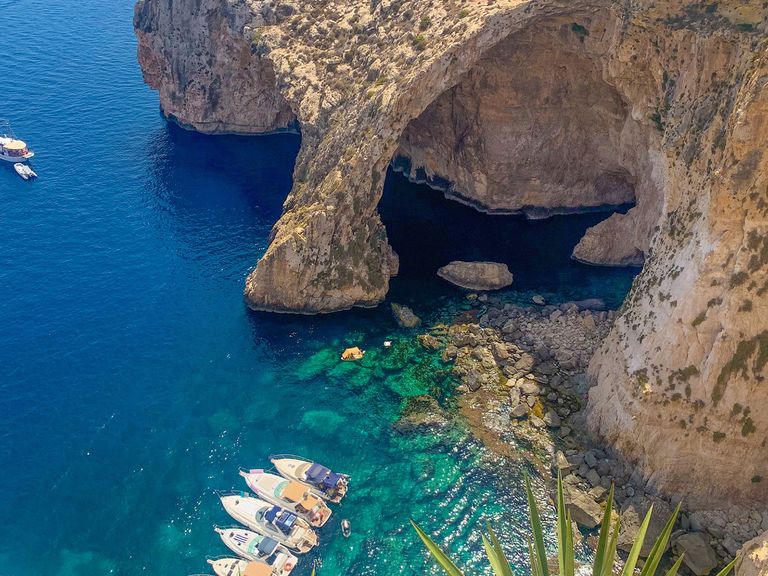 Die Blaue Grotte auf Malta, Blick von oben 