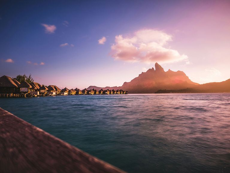 Hier zu sehen: Bora Bora auf Französisch-Polynesien. Bora Bora auf Französisch-Polynesien