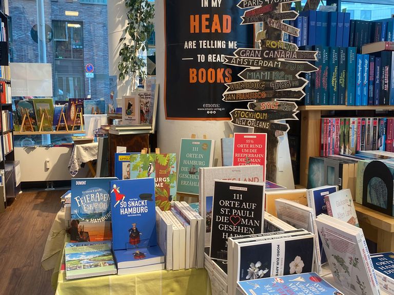 Die Buchhandlung Hafenfuchs in der Hafencity, Innenansicht