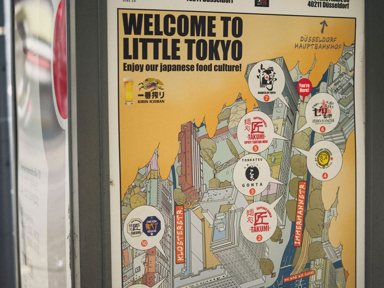 Welcome to Little Tokyo, Schild/Karte in Düsseldorf