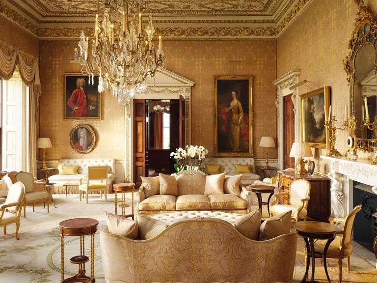 Der prächtige Gold Room im Hotel Ballyfin Demesne in Irland Gold Room im Hotel Ballyfin Demesne, Irland
