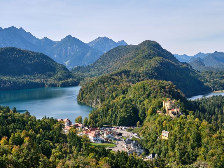 Blick von oben auf den Alpsee im Allg&auml;u