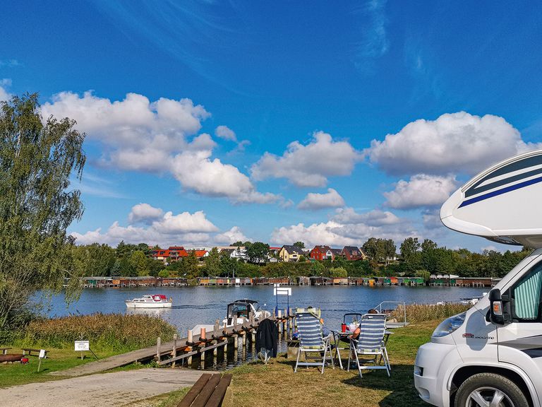 Camping in Mecklenburg-Vorpommern, Wohnmobil, See