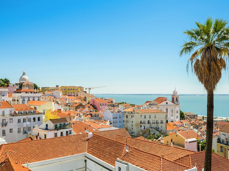 Blick auf die Alfama von Lissabon Lissabon Alfama