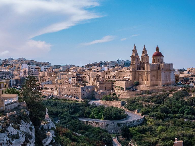 Blick auf Mellieħa auf Malta