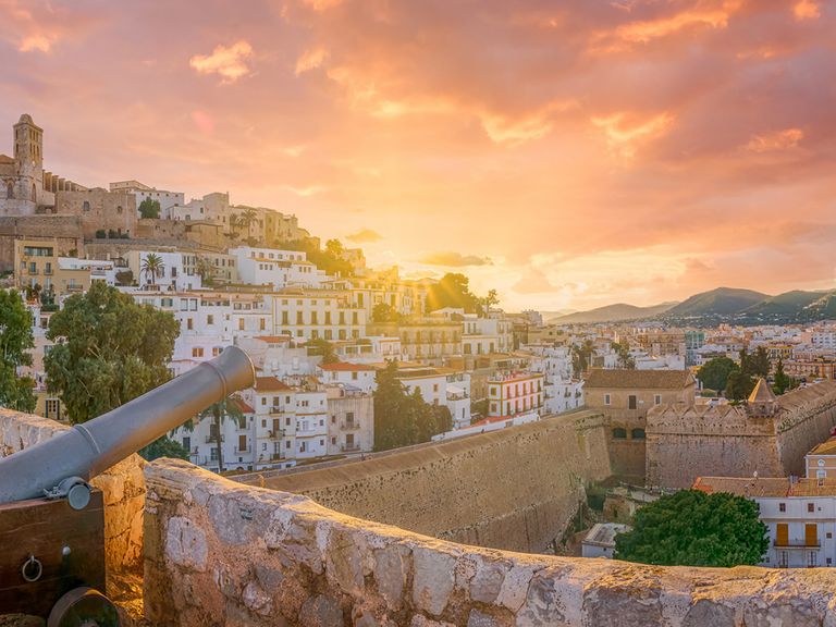 Blick auf Dalt Vila in Ibiza-Stadt Blick auf Dalt Vila in Ibiza-Stadt