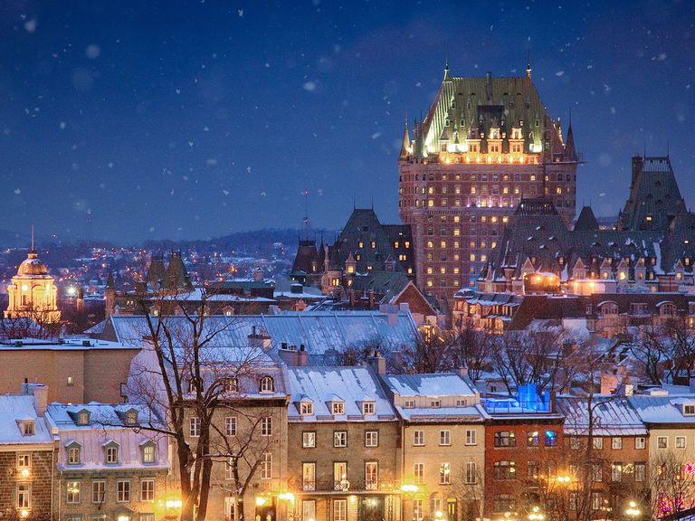 Ikonisch: das Château Frontenae in Québec  Château Frontenae in Québec, Kanada