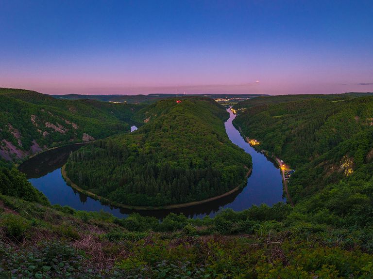 Saarschleife am Abend 