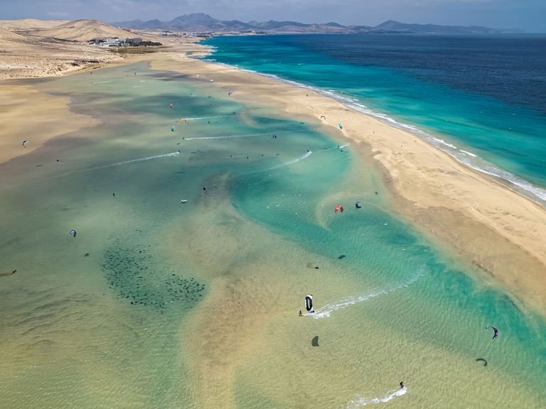 Surfer:innen an der Playa de la Barca, Jandia