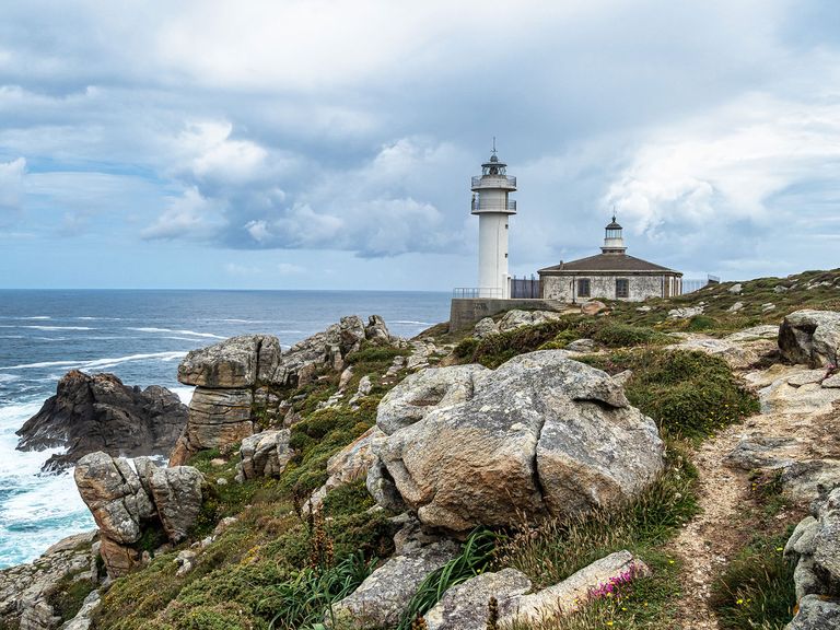 Leuchtturm am Kap Tourinan, Muxia (Galizien)