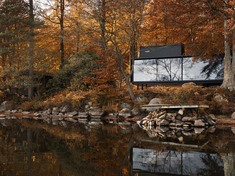Idyllische liegt der Vipp Shelter am Immeln-See. Vipp Shelter, Schweden