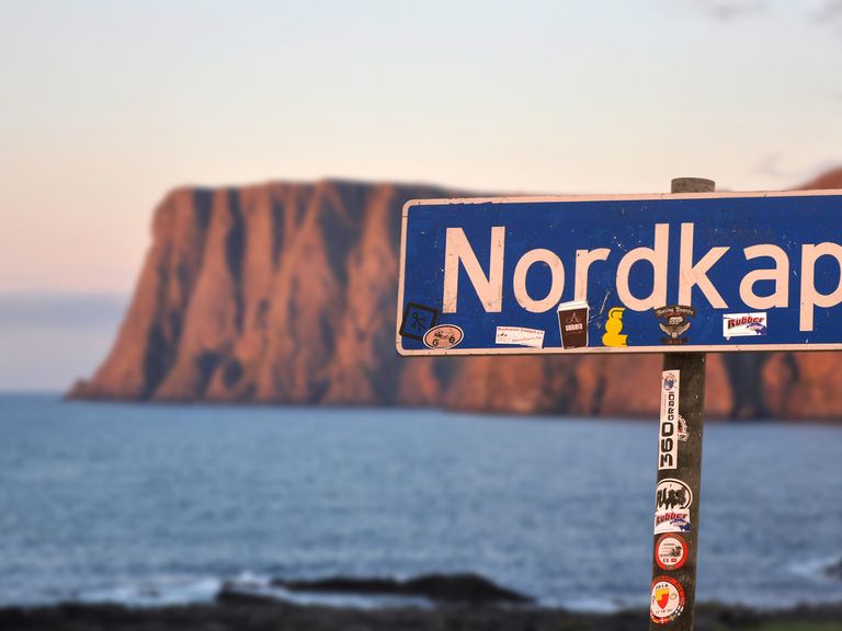 1.500 Kilometer trennen Helsinki und das Nordkap in Norwegen. Nordkapp, Norwegen