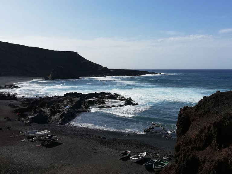 Lanzarote, Küste von El Golfo, Playa El Golfo