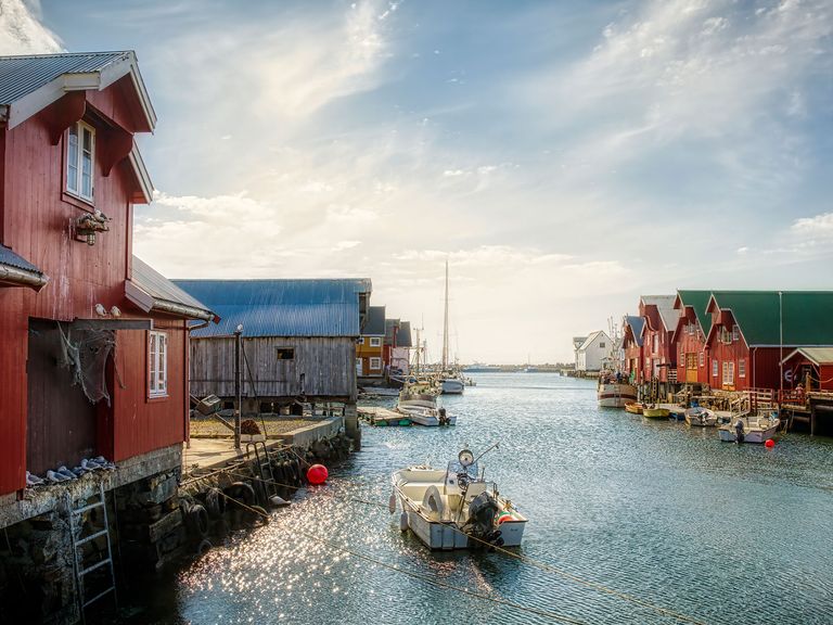 Fischerdorf Bud in Norwegen, Hafen