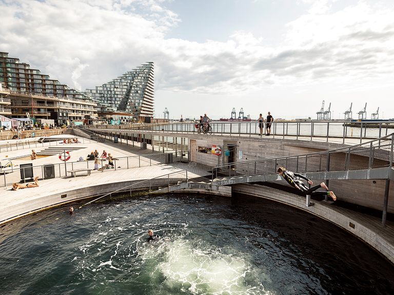 Abkühlung gefällig? Das geht im Harbour Bath von Aarhus prächtig. Harbour Bath, Aarhus in Dänemark