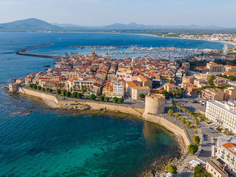 Blick auf Alghero, Sardinien