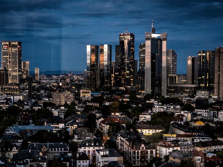 Skyline Frankfurt am Main bei Nacht