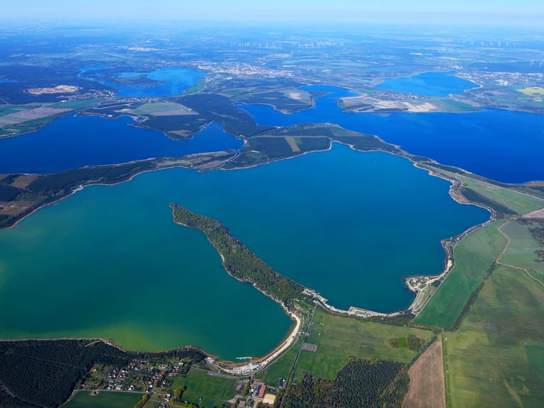 Luftaufnahme Lausitzer Seenland in Brandenburg