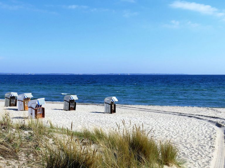 Der Timmendorfer Strand ist einer der schönsten Strände der Lübecker Bucht. Timmendorfer Strand, Lübecker Bucht, Strandkörbe