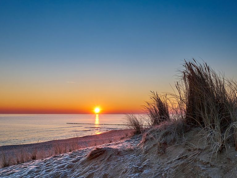 Strand auf Usedom, Sonnenuntergang