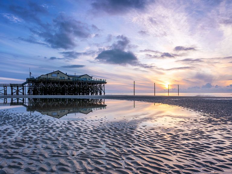 Blick auf die Stelzenhäuser in St. Peter Ording St. Peter Ording