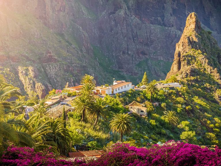 Blick auf das Dorf Masca auf der Kanareninsel Teneriffa Blick auf Dorf Masca, Teneriffa