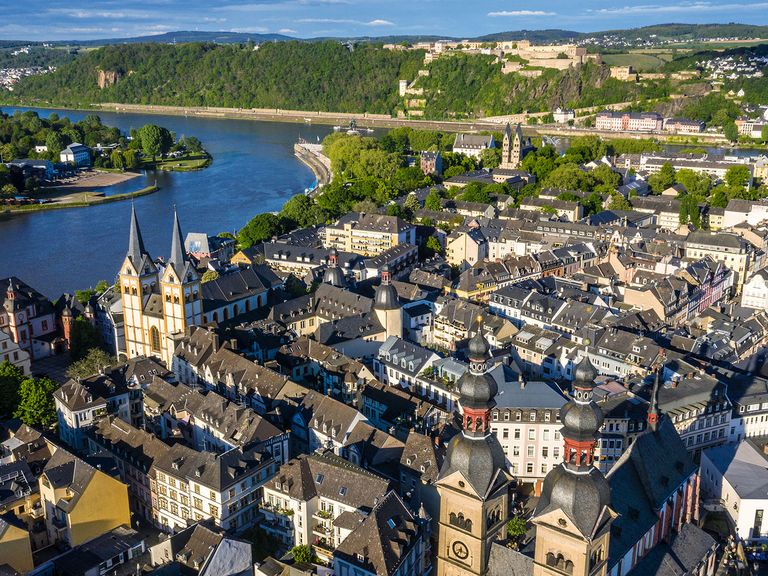 Ansicht Koblenz von oben 