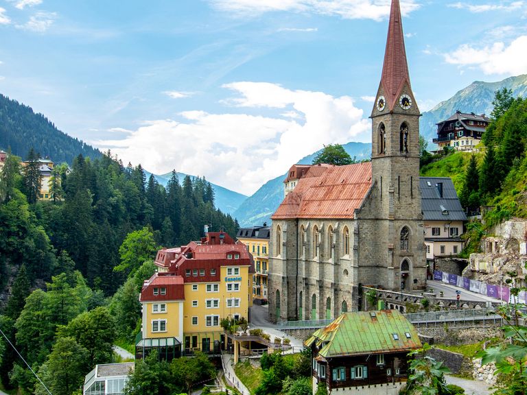Blick auf das Zentrum von Bad Gastein