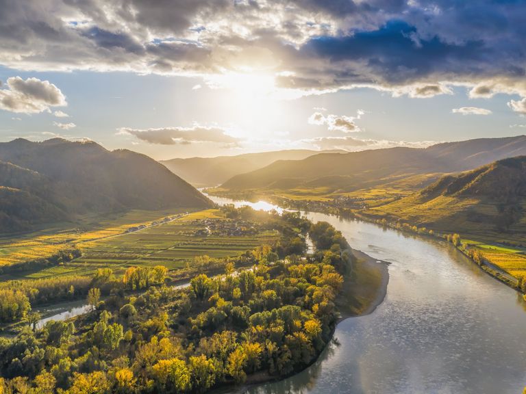 Blick auf die Donau, Wachau in Österreich