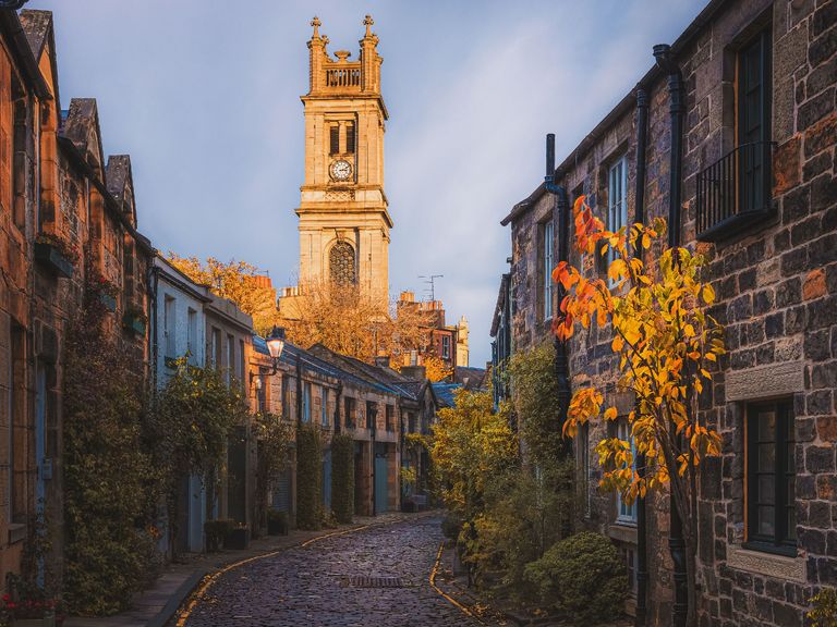 Circus Lane in Edinburgh, Schottland