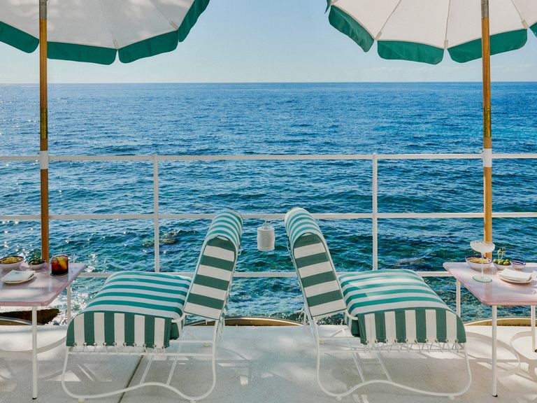 Blick vom Beach Club La Sirenuse Mare, Amalfi