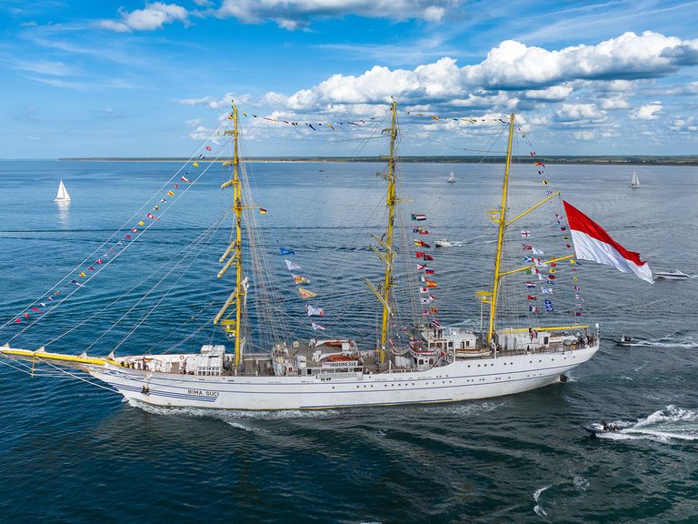 das Schiff Bima Suci bei der Hanse Sail Rostock