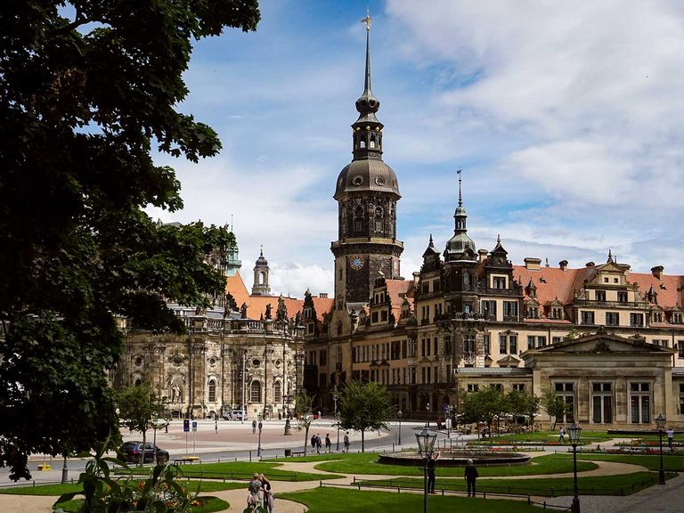 Dresden ist die Landeshauptstadt von Sachsen. Stadtansicht Dresden