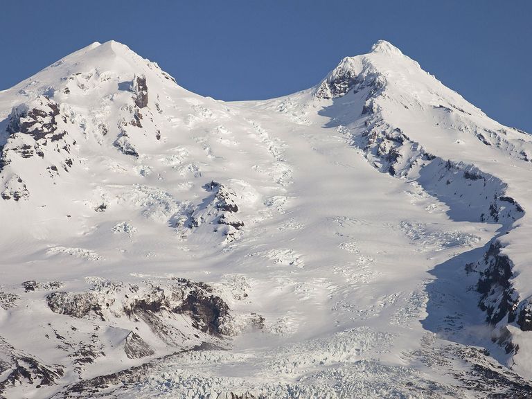 Hier zu sehen: der Weyprecht-Gletscher des Beerenbergs. Weyprecht-Gletscher, Beerenberg, Vulkan auf Jan Mayen