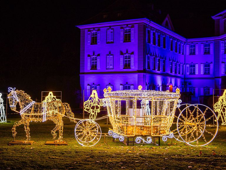Hier zu sehen: der Christmas Garden auf der Insel Mainau. Christmas Garden Insel Mainau