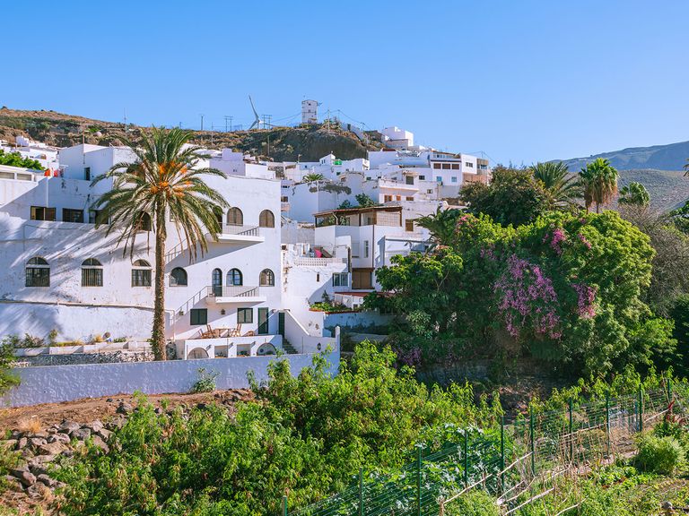 Das kanarische Dorf Agaete auf der Insel Gran Canaria