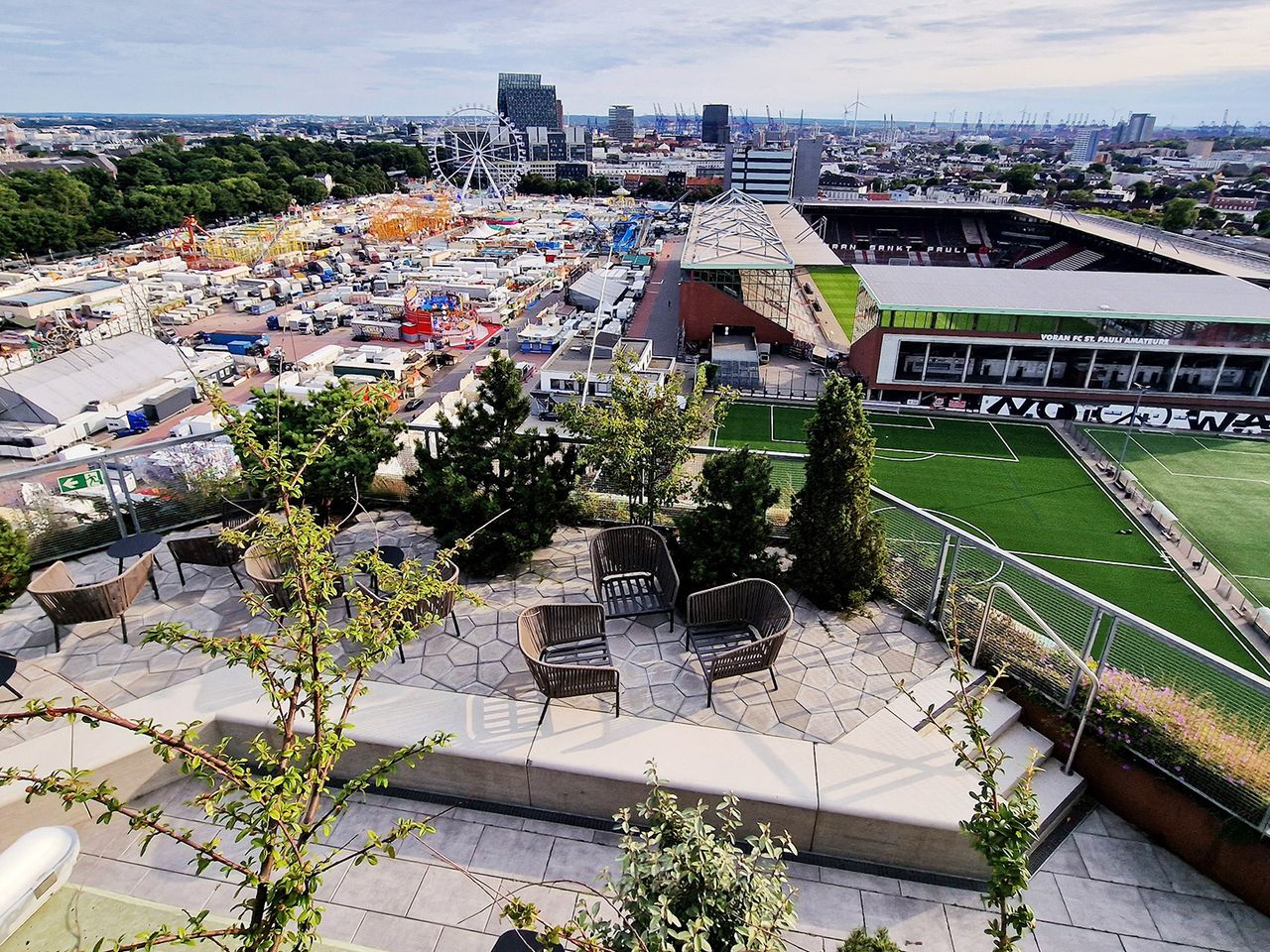 Dachgarten auf dem Hamburger Bunker