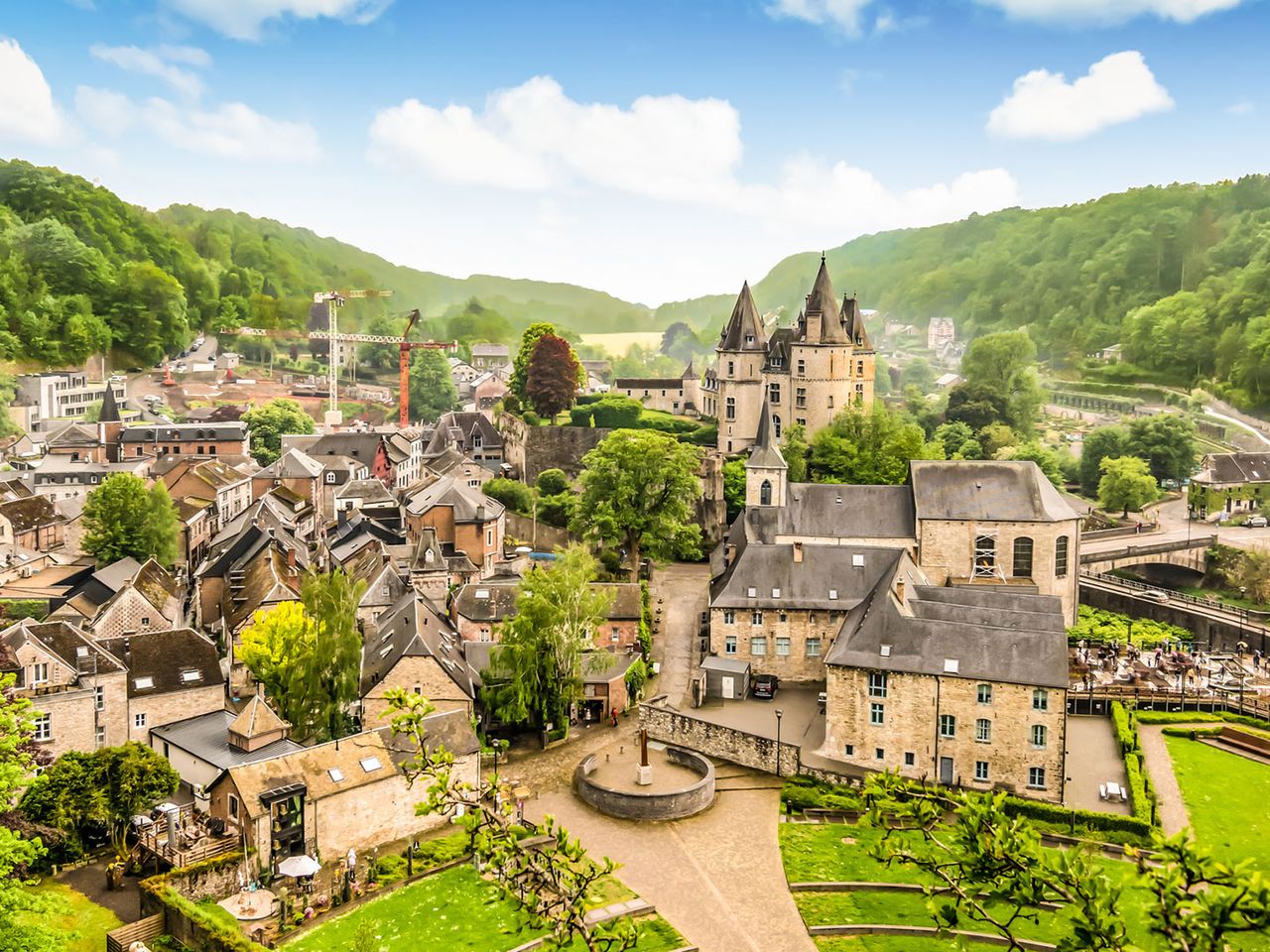 Blick auf Durbuy, Belgien