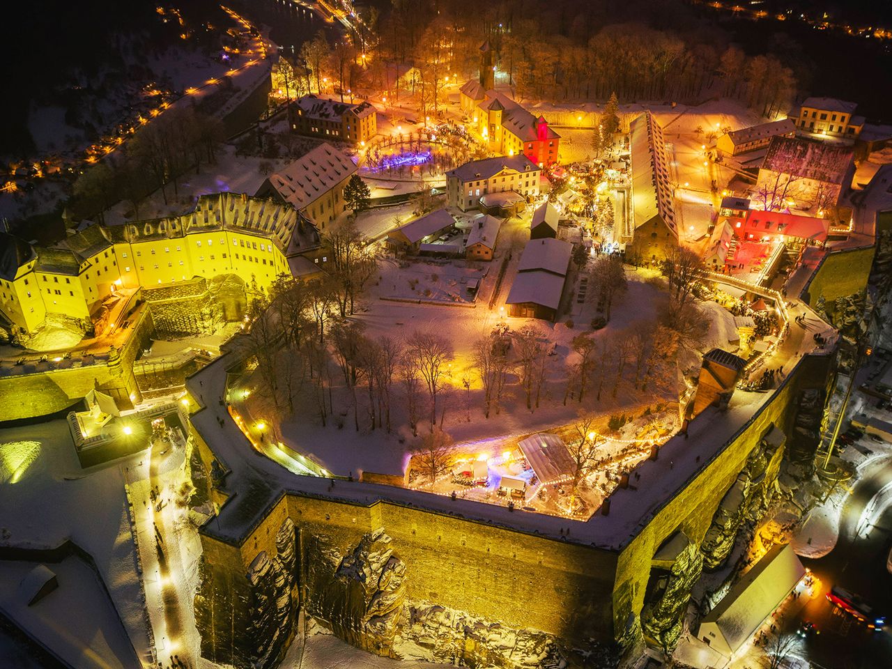 Weihnachtsmarkt auf der Festung Königstein, Sachsen