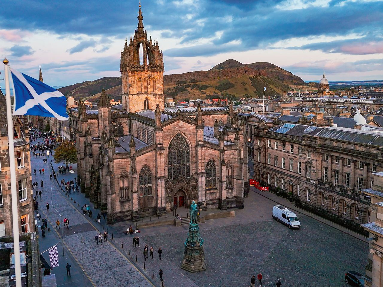 St. Giles' Cathedral in Edinburgh, Blick von oben