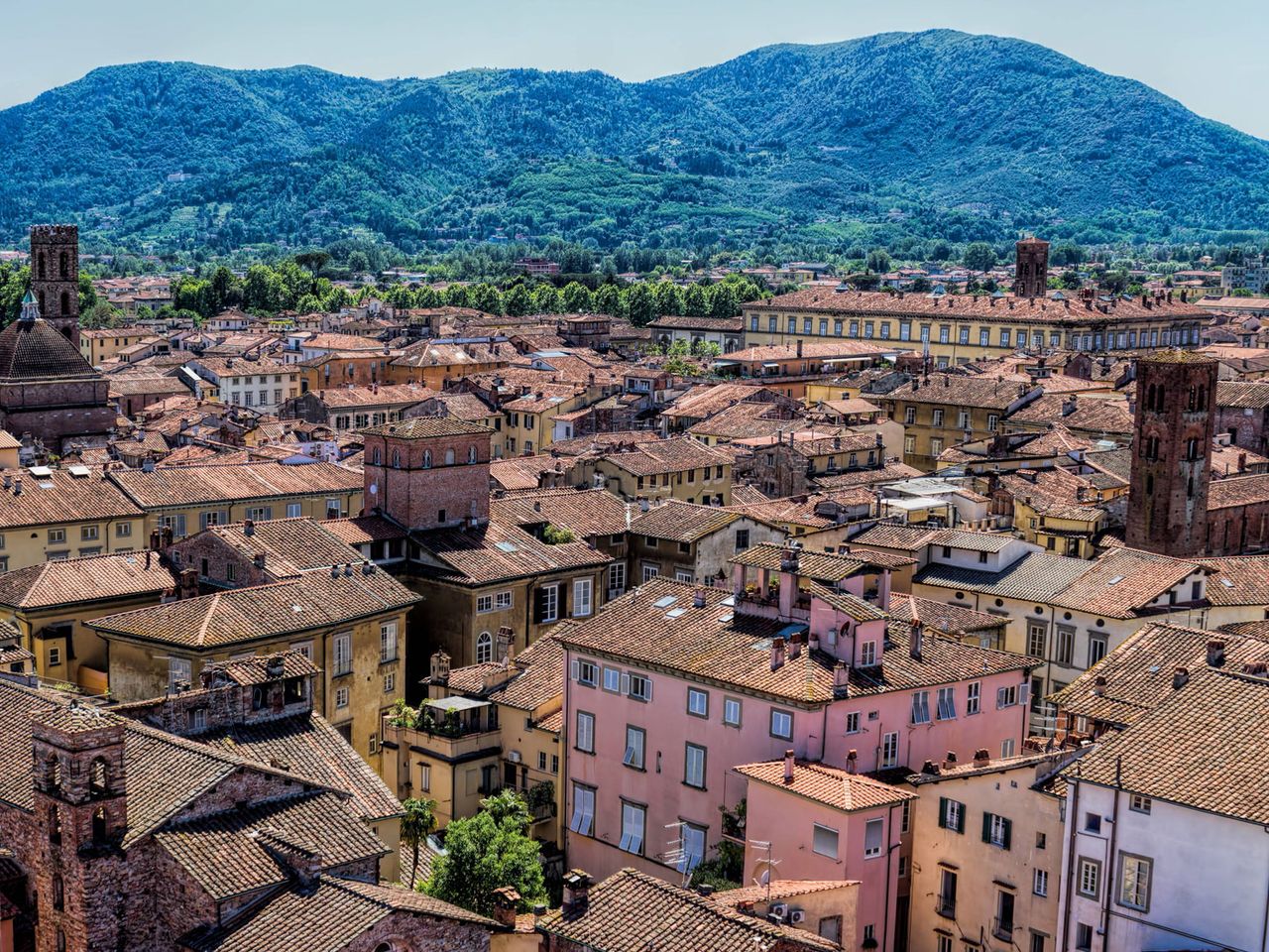 Luftaufnahme von Lucca, Toskana