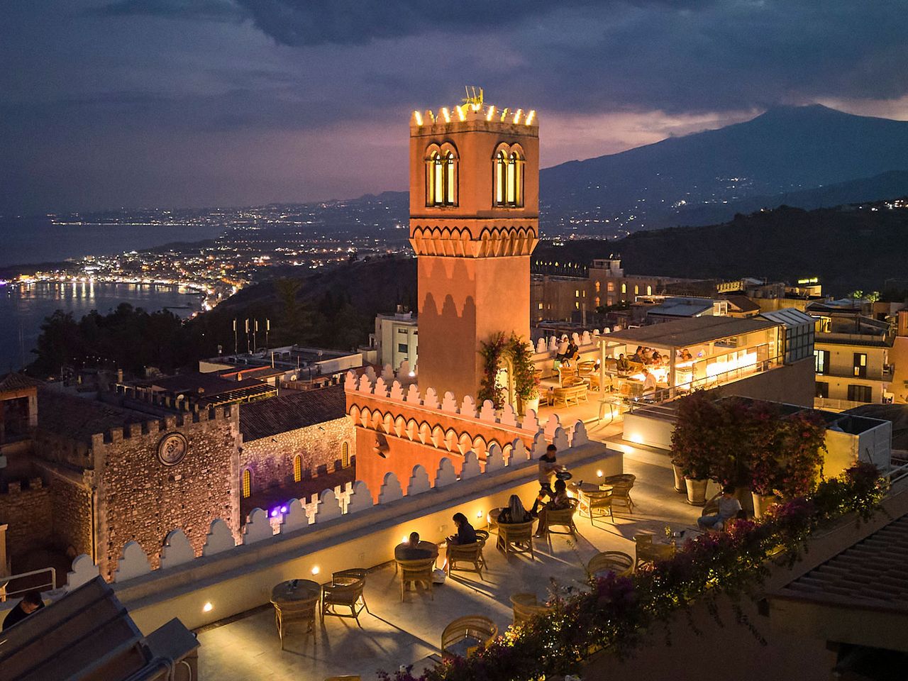 Dachterrasse Palazzo Vecchio Taormina, Sizilien