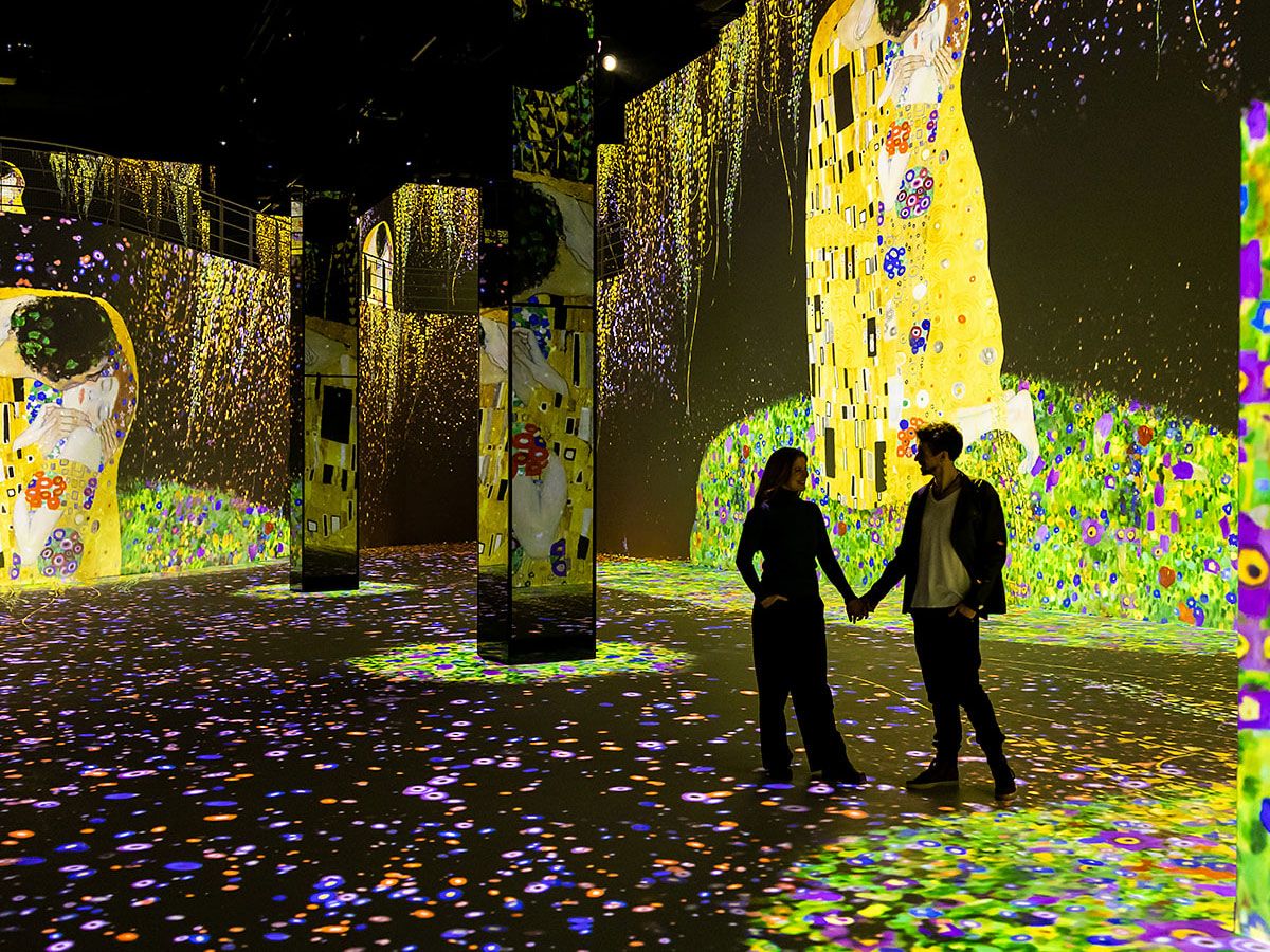 Klimt-Gemälde im neuen Port des Lumières in Hamburg