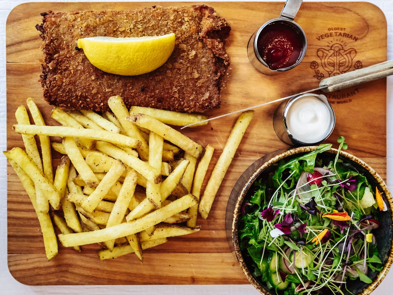 vegetarische Speisen im Hiltl, Zürich