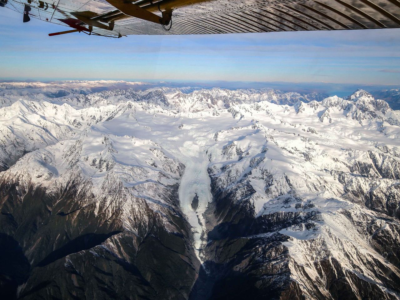 Skydiving über dem Franz Josef Glacier, Neuseeland