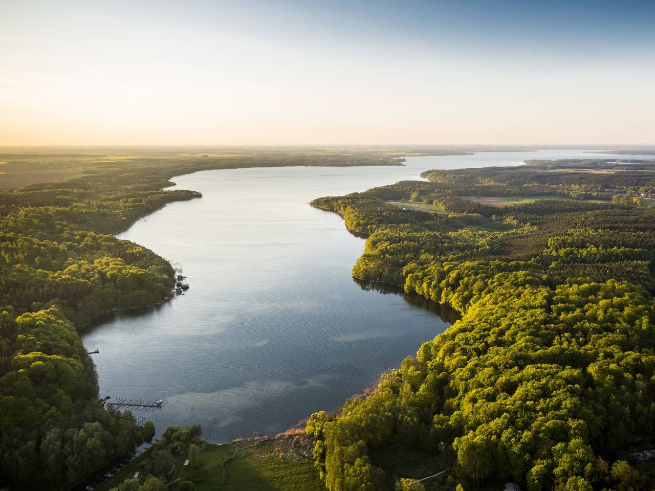 Blick auf den Plauer See an der Mecklenburgische Seenplatte