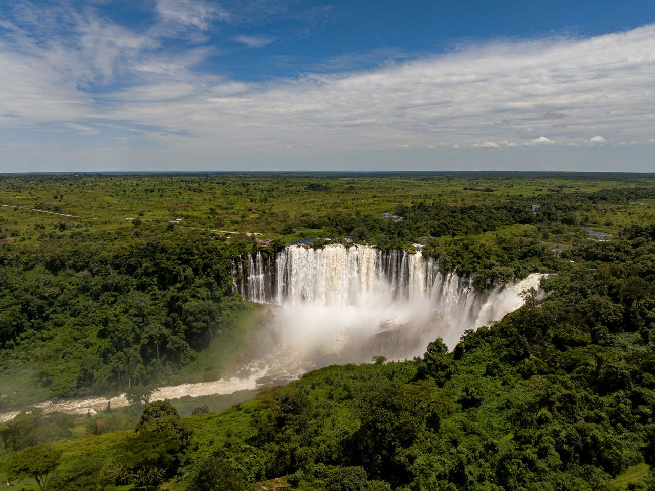 Kalandula-F&auml;lle in Angola, Luftaufnahme