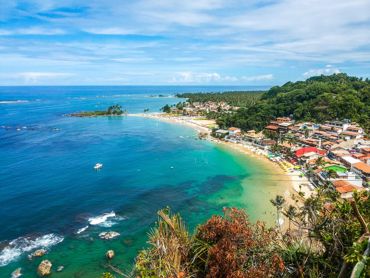 Strand von Morro de S&atilde;o Paulo, Luftaufnahme